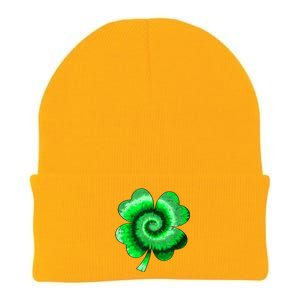 Irish Shamrock Tie Dye Happy St Patrick's Day Go Lucky Gift Knit Cap Winter Beanie