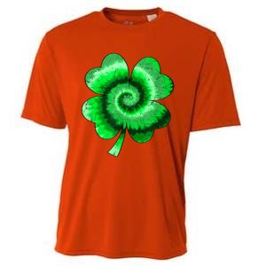 Irish Shamrock Tie Dye Happy St Patrick's Day Go Lucky Gift Cooling Performance Crew T-Shirt