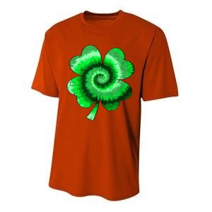 Irish Shamrock Tie Dye Happy St Patrick's Day Go Lucky Gift Performance Sprint T-Shirt