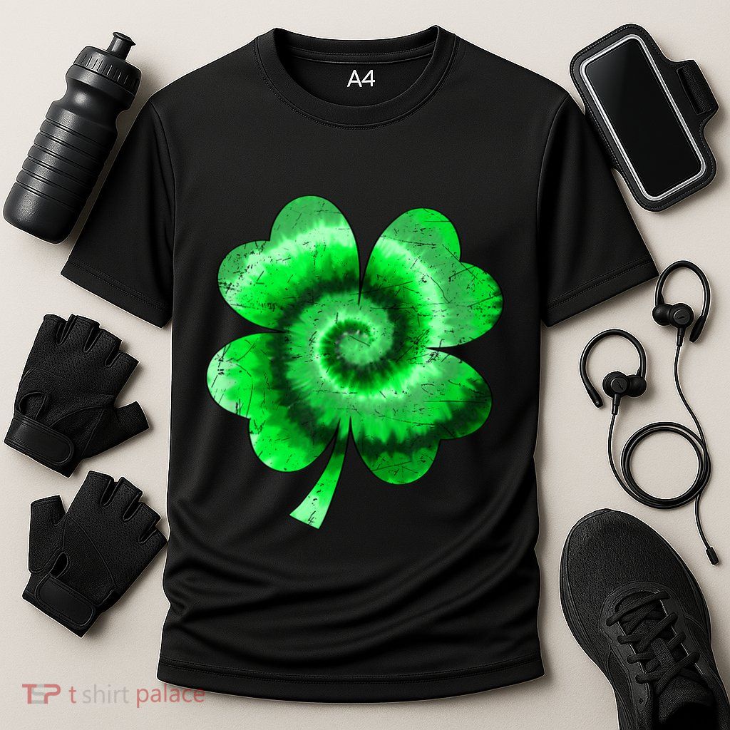 Irish Shamrock Tie Dye Happy St Patrick's Day Go Lucky Gift Performance Shirt