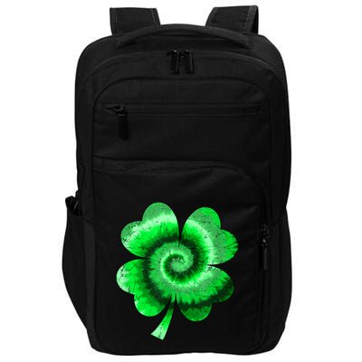 Irish Shamrock Tie Dye Happy St Patrick's Day Go Lucky Gift Impact Tech Backpack