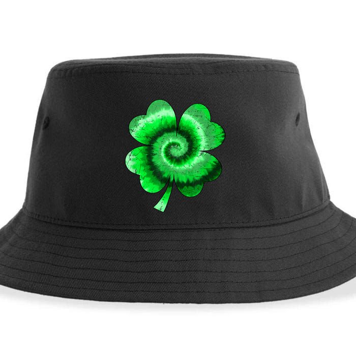 Irish Shamrock Tie Dye Happy St Patrick's Day Go Lucky Gift Sustainable Bucket Hat