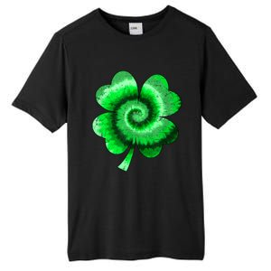 Irish Shamrock Tie Dye Happy St Patrick's Day Go Lucky Gift Tall Fusion ChromaSoft Performance T-Shirt