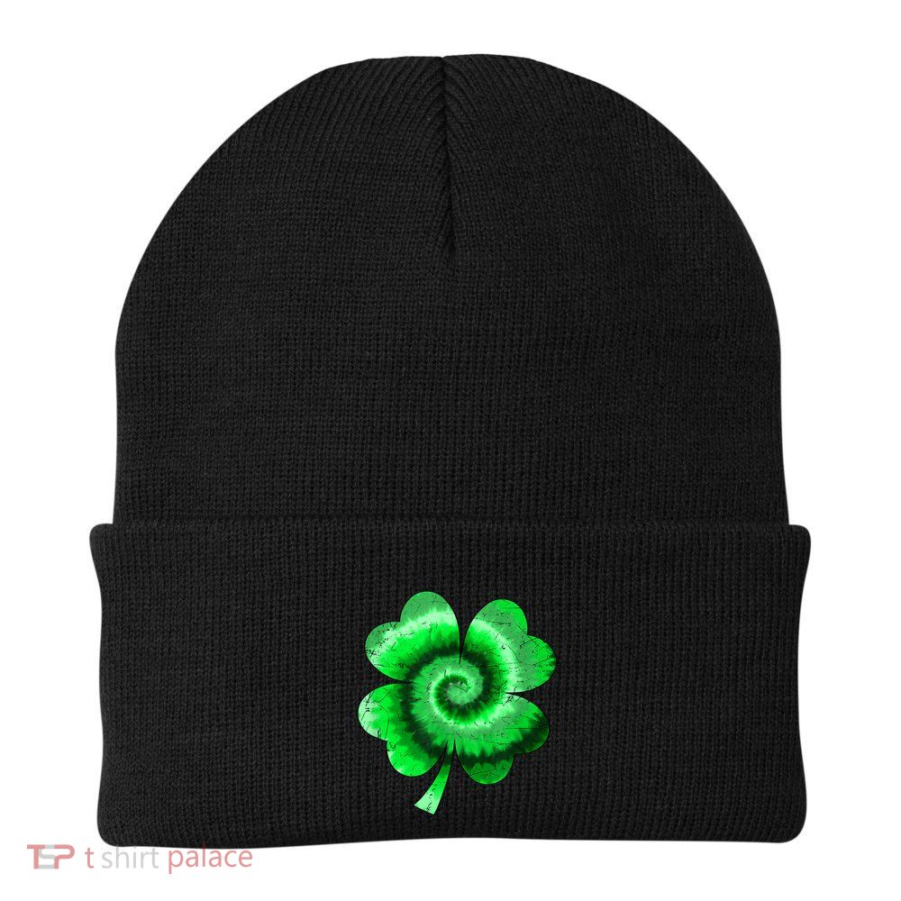 Irish Shamrock Tie Dye Happy St Patrick's Day Go Lucky Gift Beanie