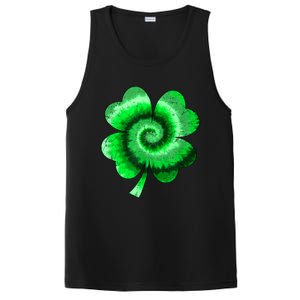 Irish Shamrock Tie Dye Happy St Patrick's Day Go Lucky Gift PosiCharge Competitor Tank