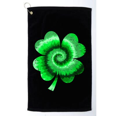 Irish Shamrock Tie Dye Happy St Patrick's Day Go Lucky Gift Golf Towel