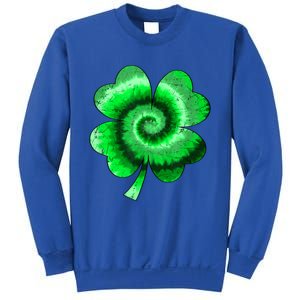 Irish Shamrock Tie Dye Happy St Patrick's Day Go Lucky Gift Sweatshirt