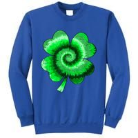 Irish Shamrock Tie Dye Happy St Patrick's Day Go Lucky Gift Sweatshirt