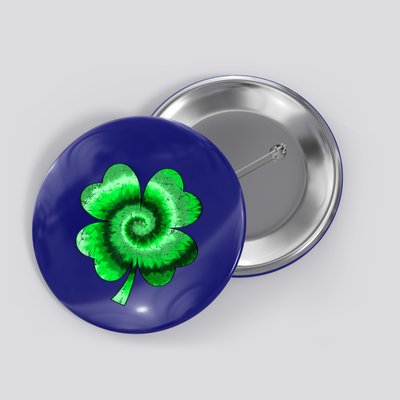 Irish Shamrock Tie Dye Happy St Patrick's Day Go Lucky Gift Button