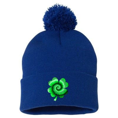 Irish Shamrock Tie Dye Happy St Patrick's Day Go Lucky Gift Pom Pom 12in Knit Beanie