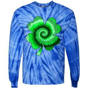 Irish Shamrock Tie Dye Happy St Patrick's Day Go Lucky Gift Tie-Dye Long Sleeve Shirt