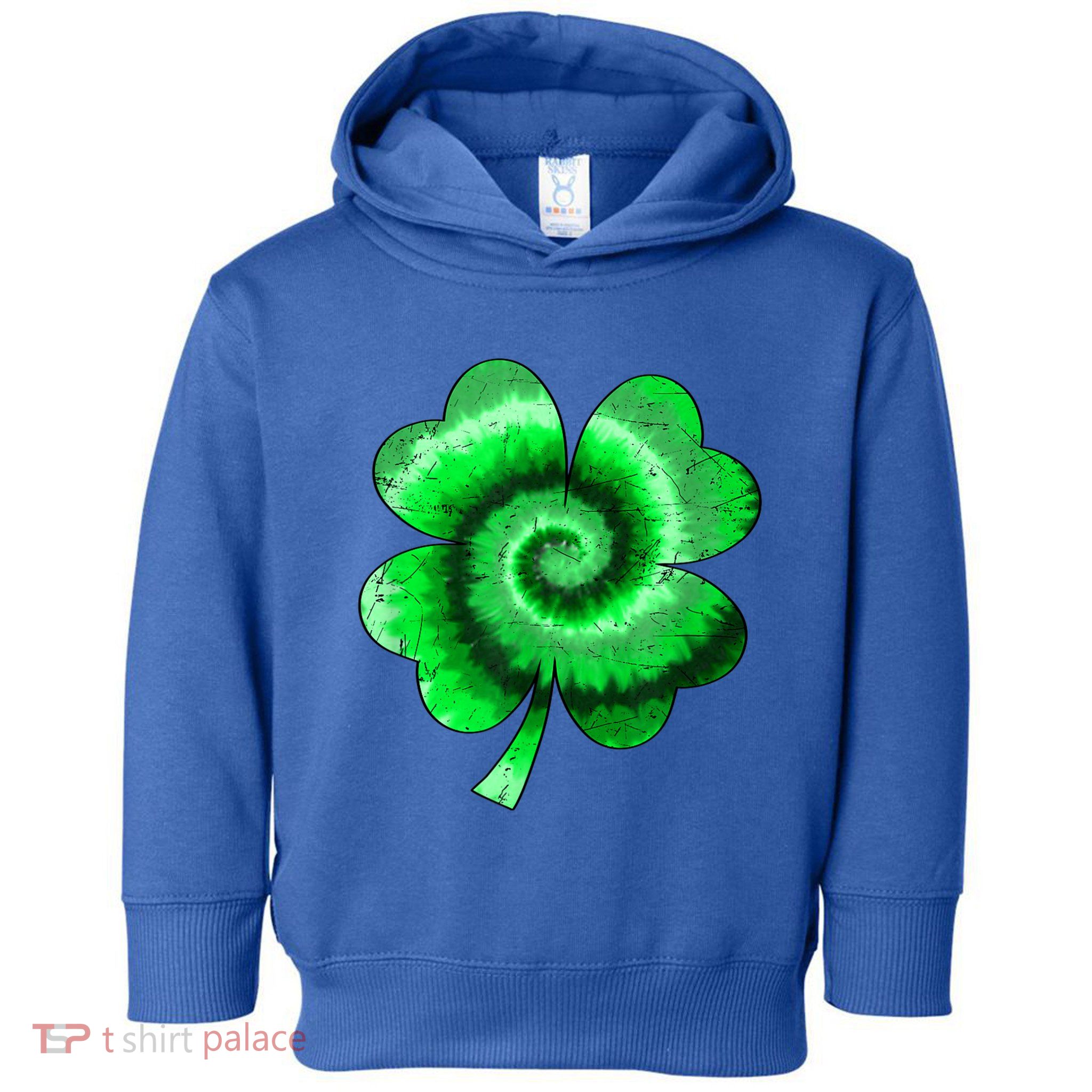 Irish Shamrock Tie Dye Happy St Patrick's Day Go Lucky Gift Toddler Hoodie