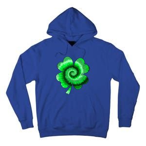 Irish Shamrock Tie Dye Happy St Patrick's Day Go Lucky Gift Tall Hoodie