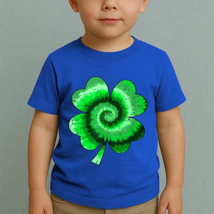 Irish Shamrock Tie Dye Happy St Patrick's Day Go Lucky Gift Toddler T-Shirt