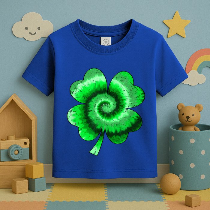 Irish Shamrock Tie Dye Happy St Patrick's Day Go Lucky Gift Toddler T-Shirt