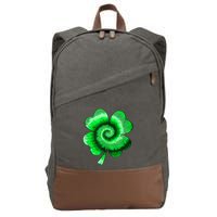 Irish Shamrock Tie Dye Happy St Patrick's Day Go Lucky Gift Cotton Canvas Backpack