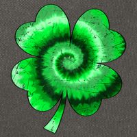 Irish Shamrock Tie Dye Happy St Patrick's Day Go Lucky Gift Cotton Canvas Backpack