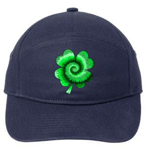 Irish Shamrock Tie Dye Happy St Patrick's Day Go Lucky Gift 7-Panel Snapback Hat