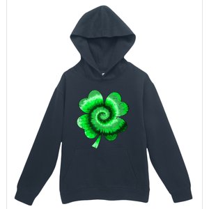 Irish Shamrock Tie Dye Happy St Patrick's Day Go Lucky Gift Urban Pullover Hoodie