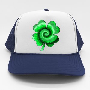 Irish Shamrock Tie Dye Happy St Patrick's Day Go Lucky Gift Trucker Hat