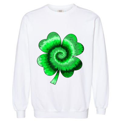 Irish Shamrock Tie Dye Happy St Patrick's Day Go Lucky Gift Garment-Dyed Sweatshirt