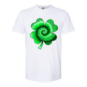 Irish Shamrock Tie Dye Happy St Patrick's Day Go Lucky Gift Softstyle CVC T-Shirt