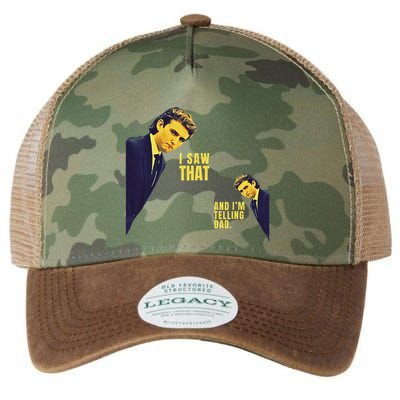 I Saw That Jesus Meme Barron And IM Telling Dad Trump Legacy Tie Dye Trucker Hat