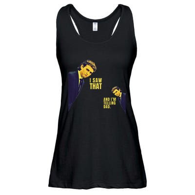 I Saw That Jesus Meme Barron And IM Telling Dad Trump Ladies Essential Flowy Tank