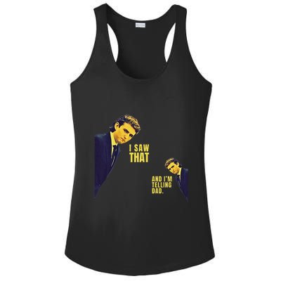 I Saw That Jesus Meme Barron And IM Telling Dad Trump Ladies PosiCharge Competitor Racerback Tank