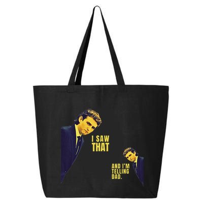 I Saw That Jesus Meme Barron And IM Telling Dad Trump 25L Jumbo Tote