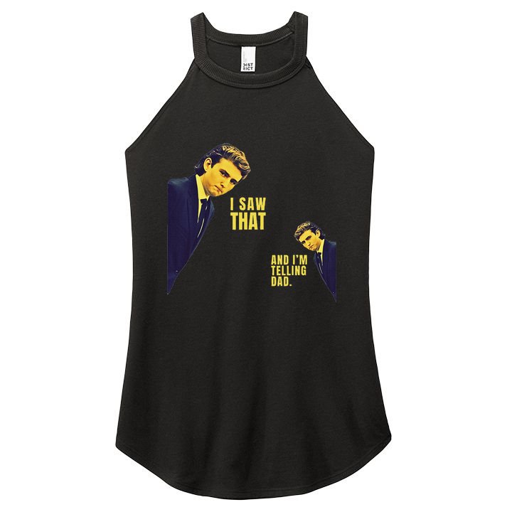 I Saw That Jesus Meme Barron And IM Telling Dad Trump Women's Perfect Tri Rocker Tank