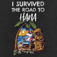 I Survived The Road To Hana Gift 7 Panel Mesh Trucker Snapback Hat
