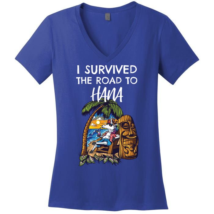 I Survived The Road To Hana Gift Women's V-Neck T-Shirt