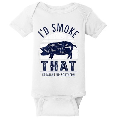 ID Smoke That Straight Up Southern Pork Cuts Grilling Bbq Baby Bodysuit