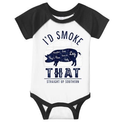 ID Smoke That Straight Up Southern Pork Cuts Grilling Bbq Infant Baby Jersey Bodysuit