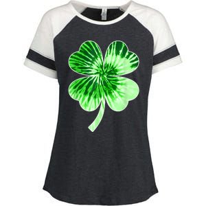 Irish Shamrock Tie Dye Happy St PatrickS Day Go Lucky Enza Ladies Jersey Colorblock Tee