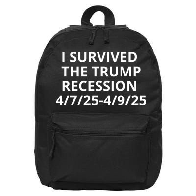 I Survived The Trump Recession 4-7-2025 4-9-2025 16 in Basic Backpack