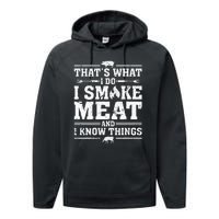 ID Smoke That Funny Meat Bbq Season Smoker & Grilling Performance Fleece Hoodie