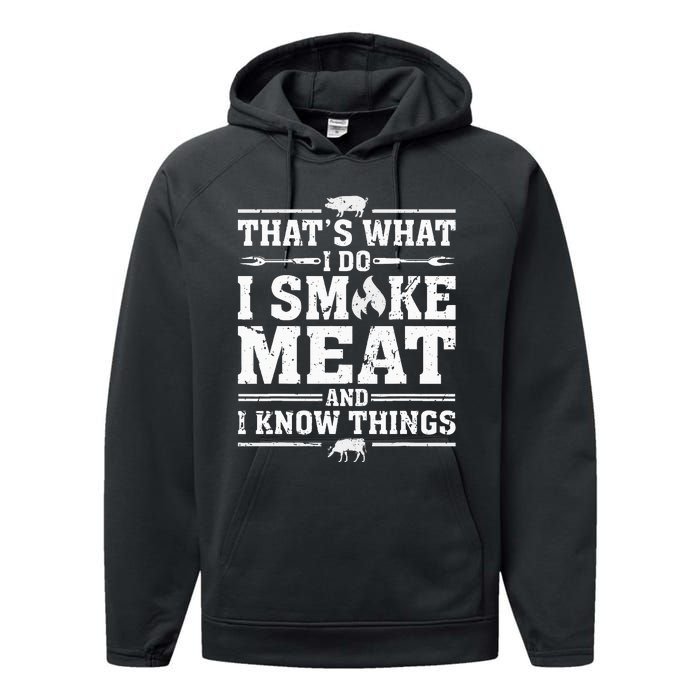 ID Smoke That Funny Meat Bbq Season Smoker & Grilling Performance Fleece Hoodie