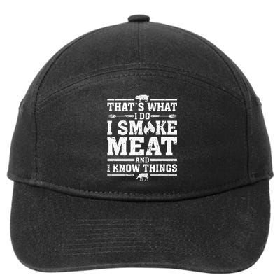 ID Smoke That Funny Meat Bbq Season Smoker & Grilling 7-Panel Snapback Hat