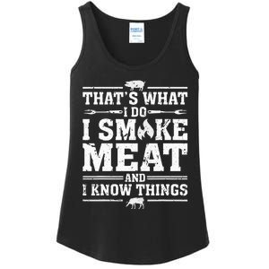 ID Smoke That Funny Meat Bbq Season Smoker & Grilling Ladies Essential Tank