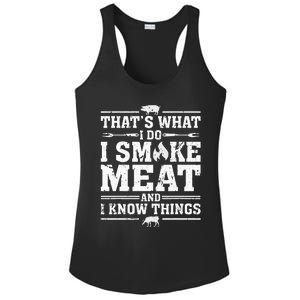 ID Smoke That Funny Meat Bbq Season Smoker & Grilling Ladies PosiCharge Competitor Racerback Tank