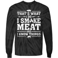 ID Smoke That Funny Meat Bbq Season Smoker & Grilling Tie-Dye Long Sleeve Shirt