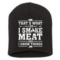 ID Smoke That Funny Meat Bbq Season Smoker & Grilling Short Acrylic Beanie