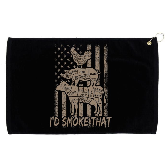 Id Smoke That Bbq Party Smoker Chef Dad Grommeted Golf Towel