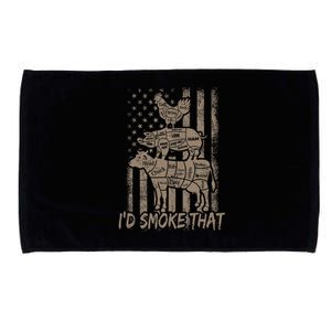 Id Smoke That Bbq Party Smoker Chef Dad Microfiber Hand Towel