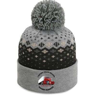 I Support Truck Drivers Against Mandates Let Them Truckers Roll The Baniff Cuffed Pom Beanie