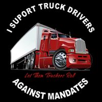 I Support Truck Drivers Against Mandates Let Them Truckers Roll Drawstring Bag