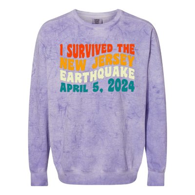 I Survived The New Jersey 4.8 Magnitude Earthquake Colorblast Crewneck Sweatshirt