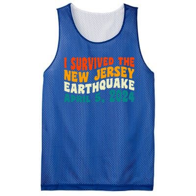 I Survived The New Jersey 4.8 Magnitude Earthquake Mesh Reversible Basketball Jersey Tank